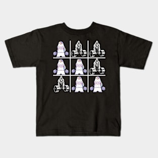 Tic Tac Toe Unicorn vs. Bodybuilder Kids T-Shirt